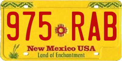 NM license plate 975RAB