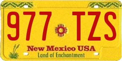 NM license plate 977TZS