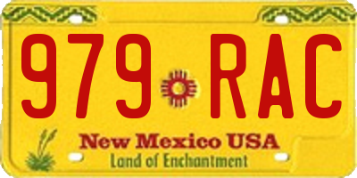 NM license plate 979RAC