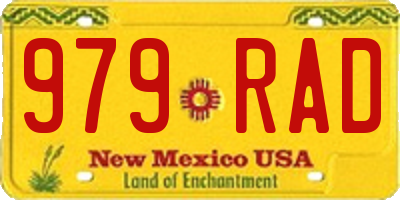 NM license plate 979RAD