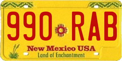 NM license plate 990RAB