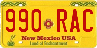 NM license plate 990RAC