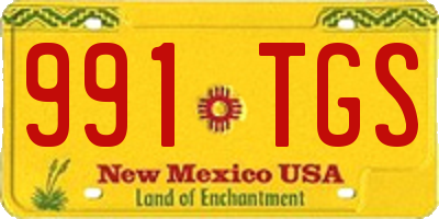 NM license plate 991TGS
