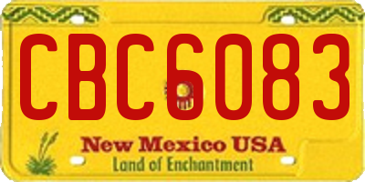 NM license plate CBC6083