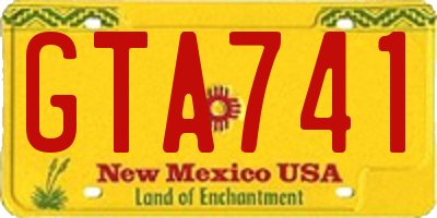NM license plate GTA741