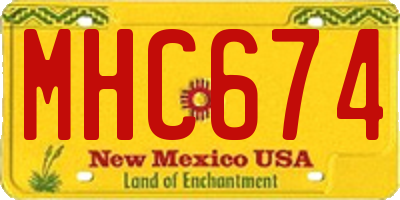 NM license plate MHC674