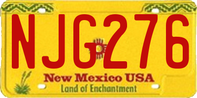 NM license plate NJG276