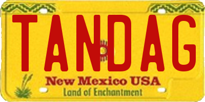 NM license plate TANDAG