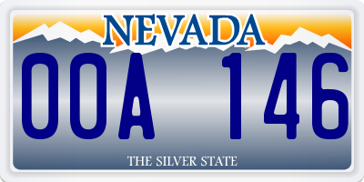 NV license plate 00A146