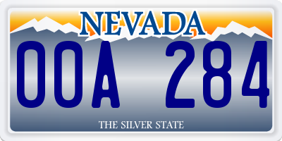 NV license plate 00A284