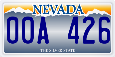 NV license plate 00A426