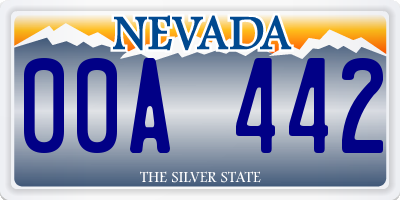 NV license plate 00A442
