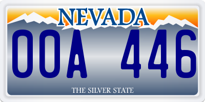 NV license plate 00A446