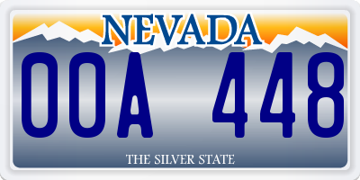 NV license plate 00A448