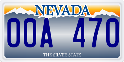 NV license plate 00A470