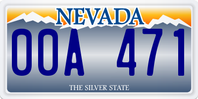 NV license plate 00A471