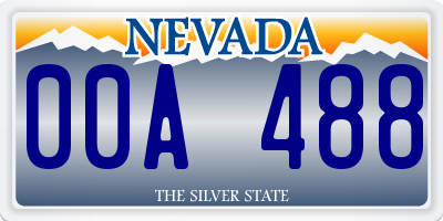 NV license plate 00A488