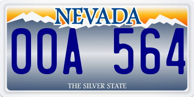 NV license plate 00A564