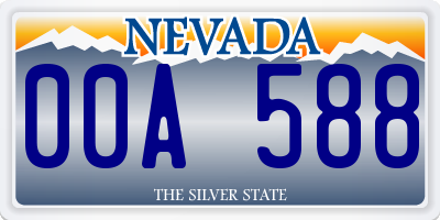 NV license plate 00A588