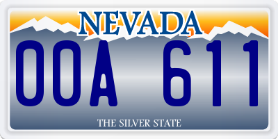 NV license plate 00A611