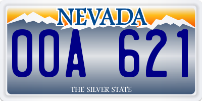 NV license plate 00A621