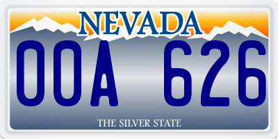 NV license plate 00A626
