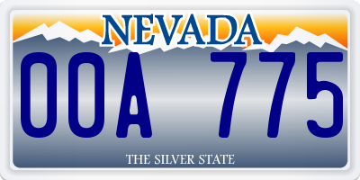 NV license plate 00A775