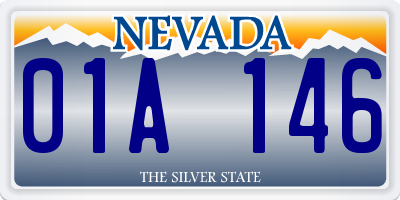 NV license plate 01A146