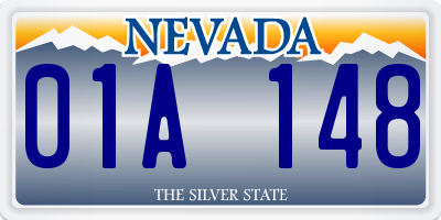 NV license plate 01A148