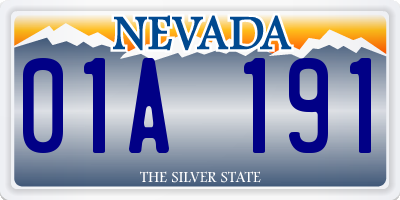 NV license plate 01A191