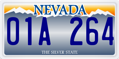 NV license plate 01A264