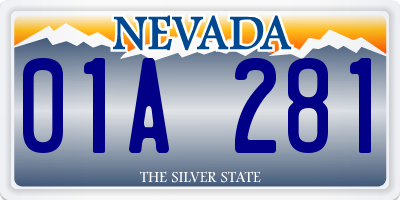 NV license plate 01A281