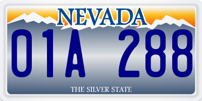 NV license plate 01A288