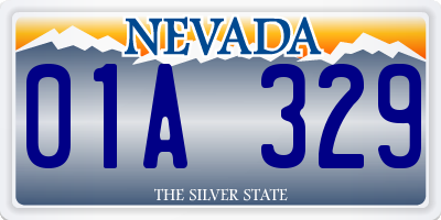 NV license plate 01A329