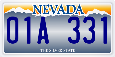 NV license plate 01A331