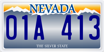 NV license plate 01A413