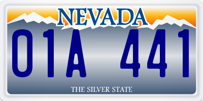 NV license plate 01A441