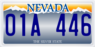 NV license plate 01A446
