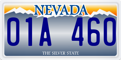NV license plate 01A460