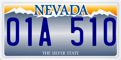 NV license plate 01A510