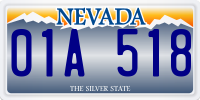 NV license plate 01A518