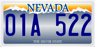 NV license plate 01A522