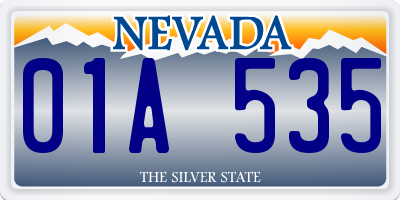 NV license plate 01A535