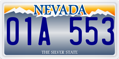 NV license plate 01A553