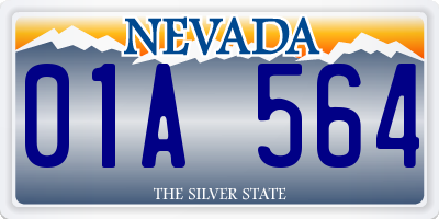 NV license plate 01A564