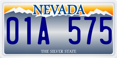 NV license plate 01A575