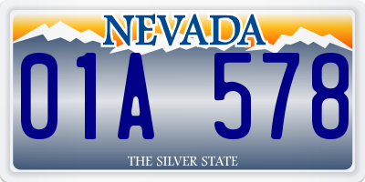 NV license plate 01A578