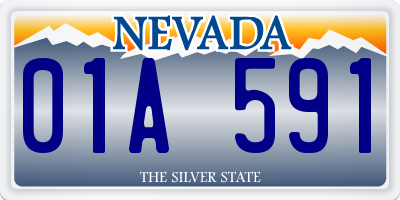 NV license plate 01A591