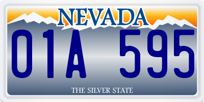 NV license plate 01A595