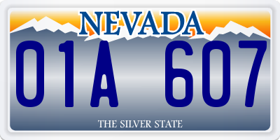 NV license plate 01A607